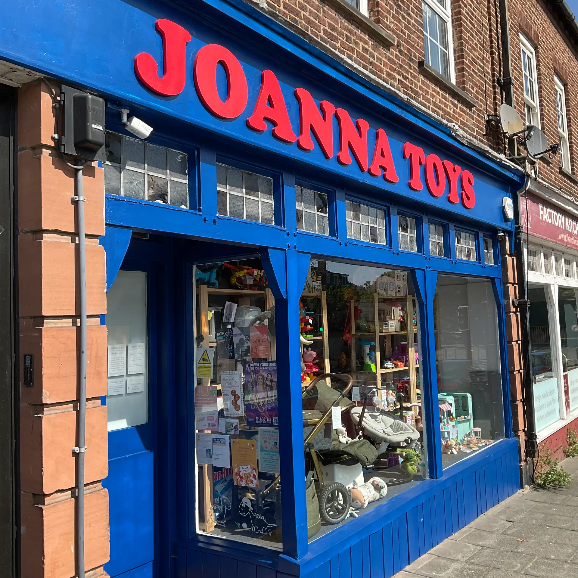 Joanna Toys shopfront after - new 3D built-up letters